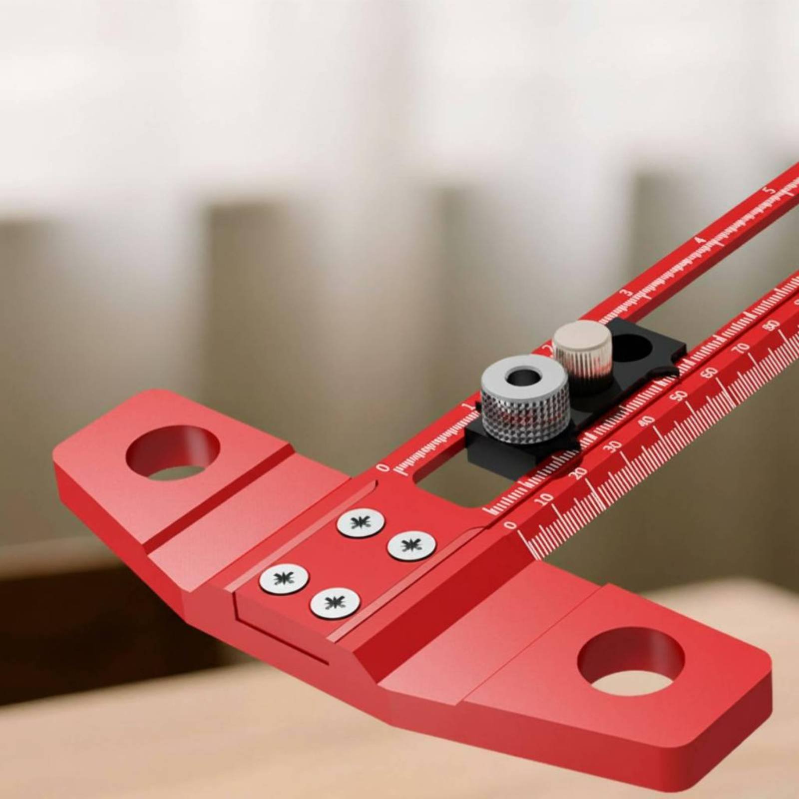 Woodworking Workshop Design - T-Square Ruler Drill Hole Guide Carpenter