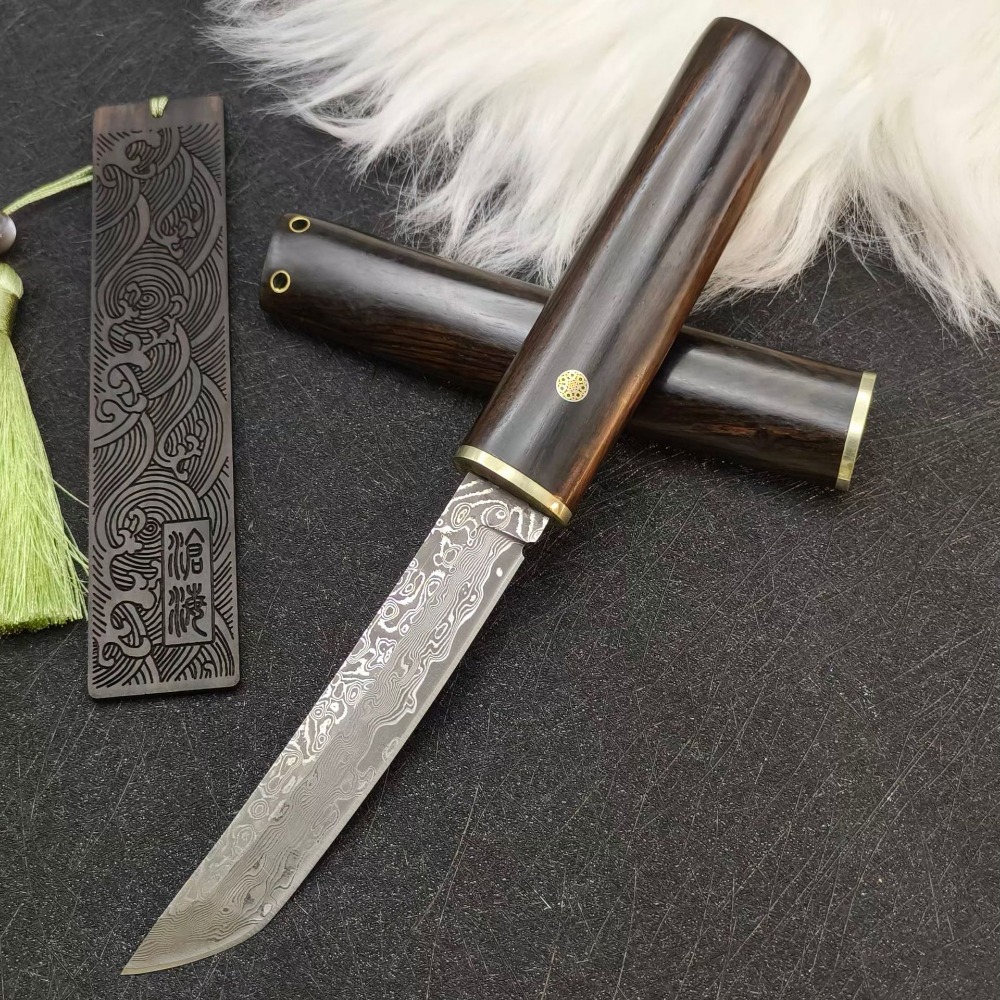 Woodworking Japanese - High Hardness VG10 Damascus Tanto Blade