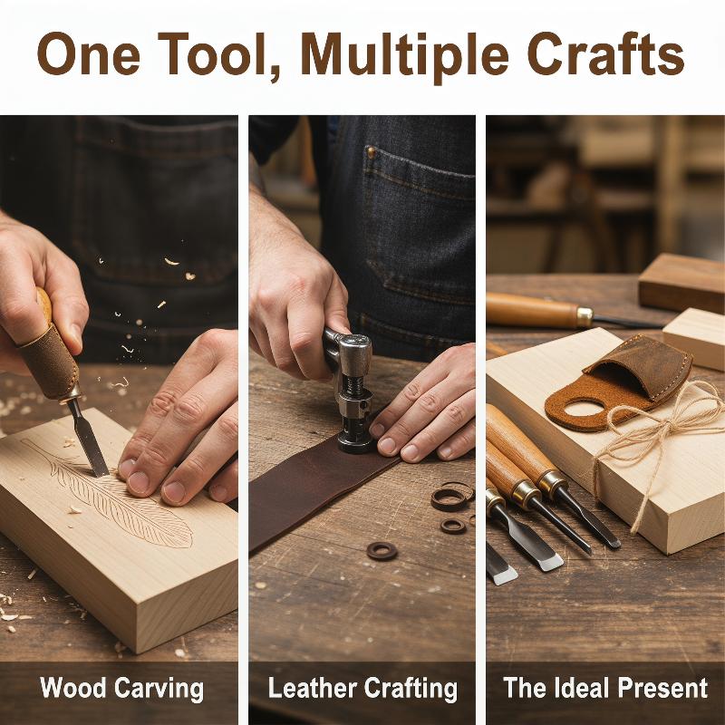 Cowhide Knife Sharpening Finge - Woodworking Kitchen Projects recension och pris