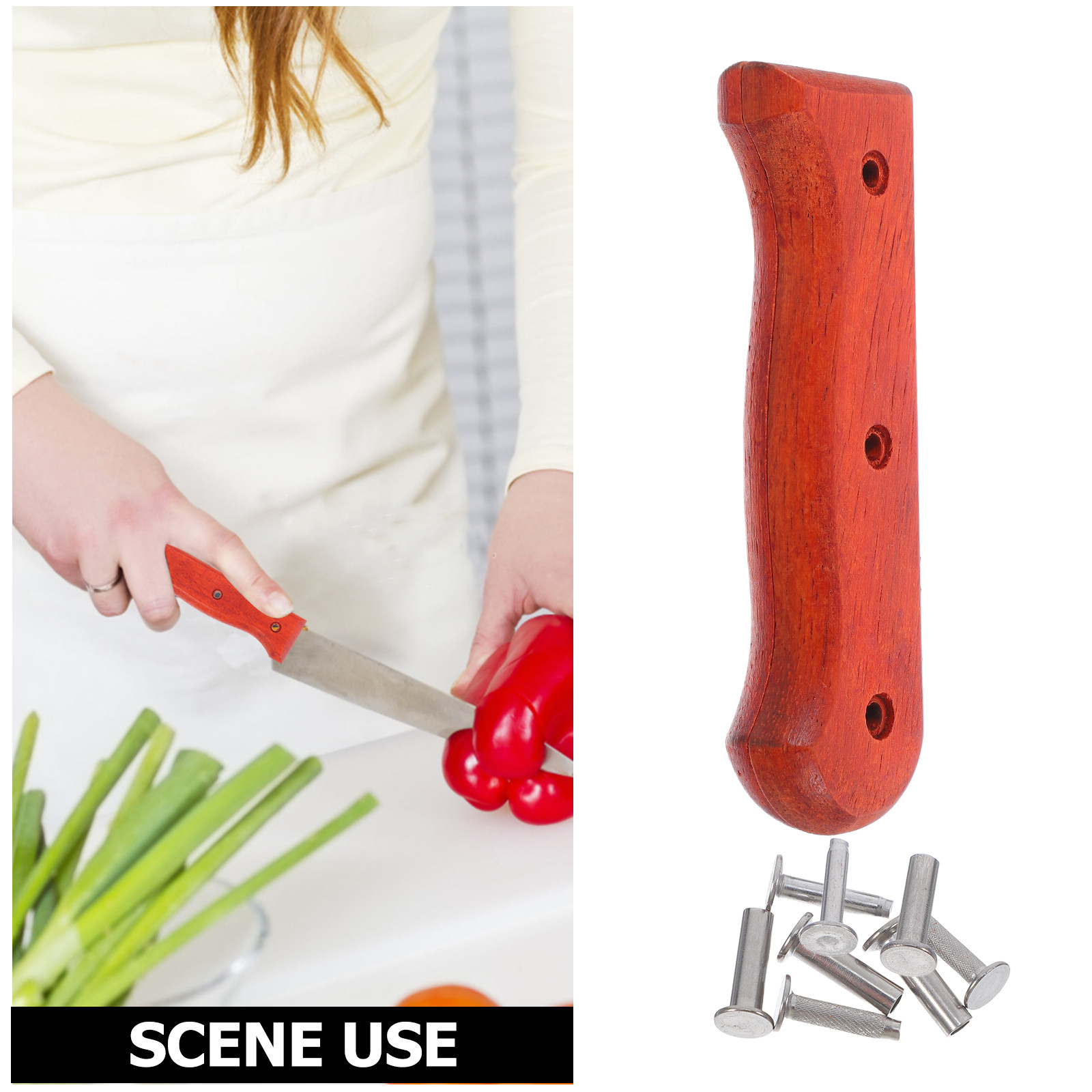 1Pair Red Pear Wood Knife Hand - Woodworking Kitchen Projects recension och pris