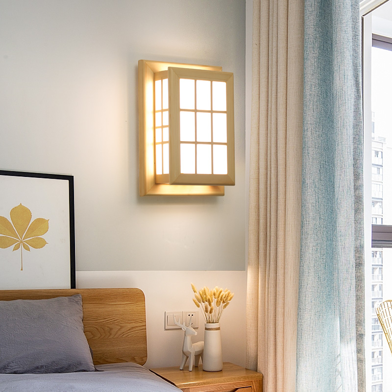Japanese Style Wall Lamp Solid - Woodworking Japanese recension och pris