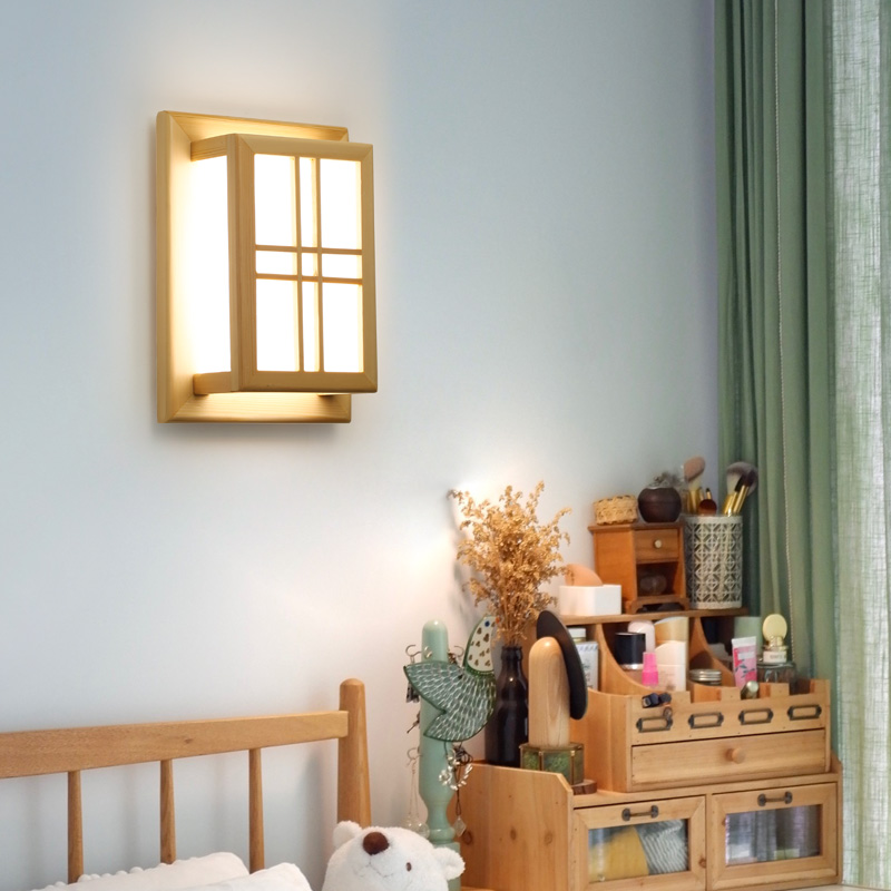 Japanese Style Wall Lamp Solid - Woodworking Japanese recension och pris