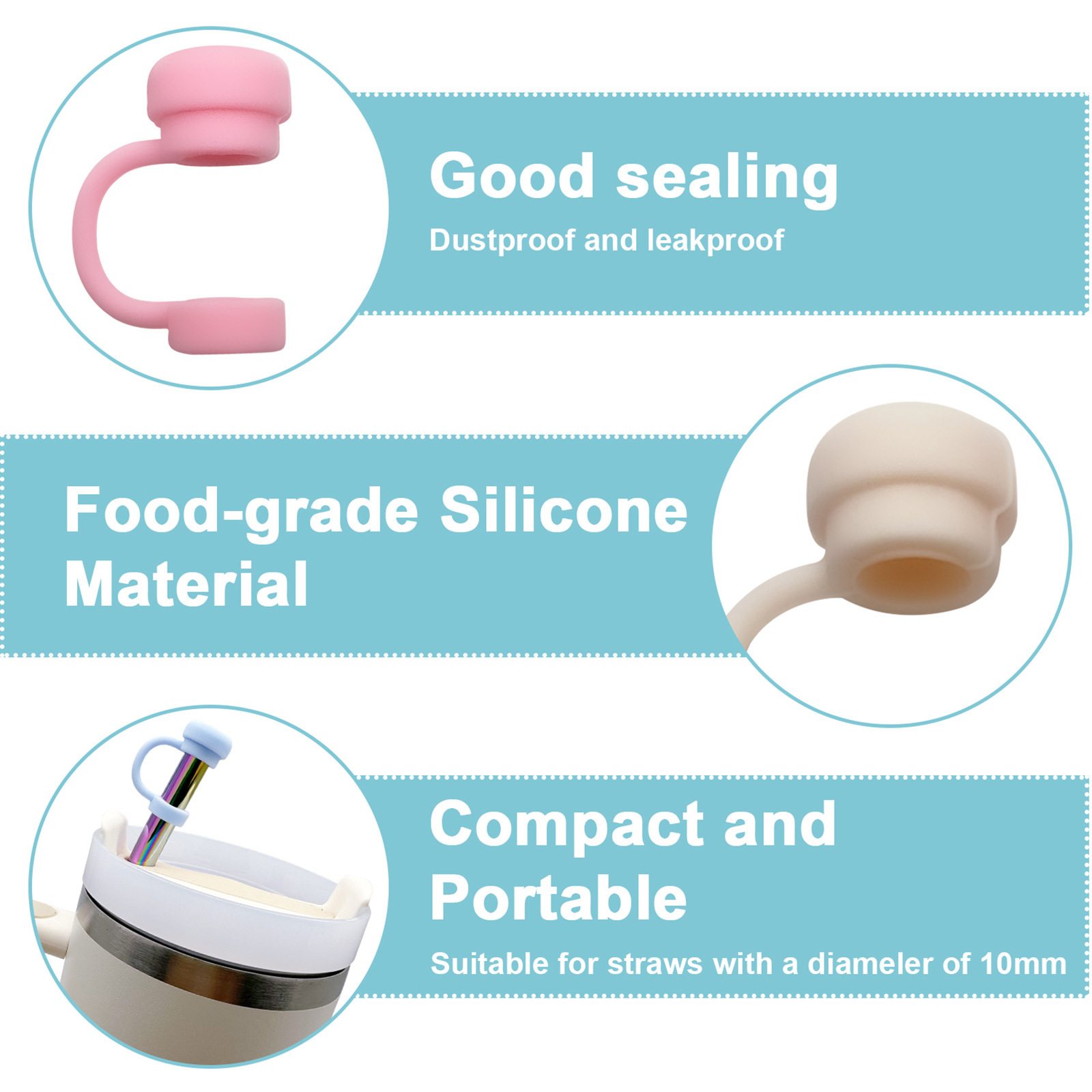 2026 Straw Covers Cap Reusable - Hand Plane Stanley recension och pris