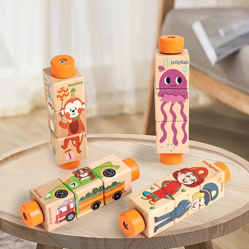 Baby Wooden Rotating Jigsaw Pu - Woodworking Jigsaw recension och pris