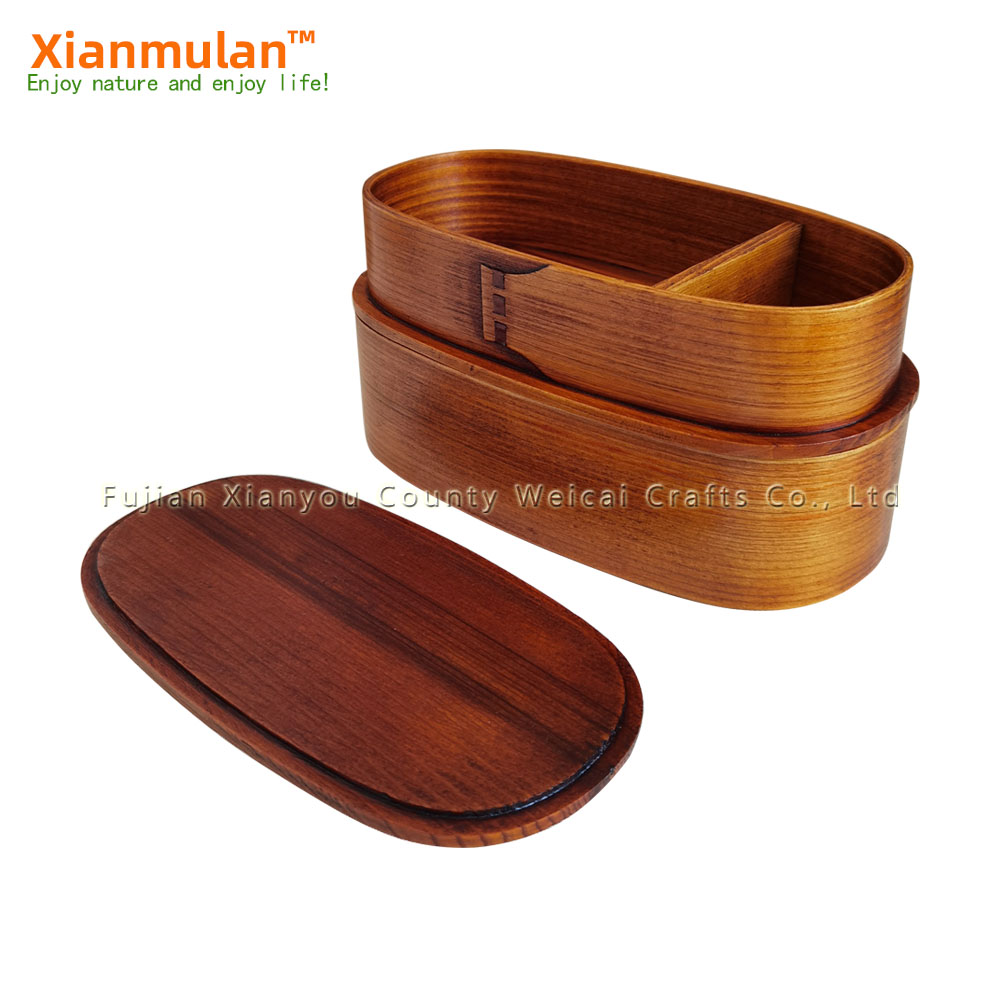 Natural Wooden Bento Box Squar - Woodworking Japanese recension och pris
