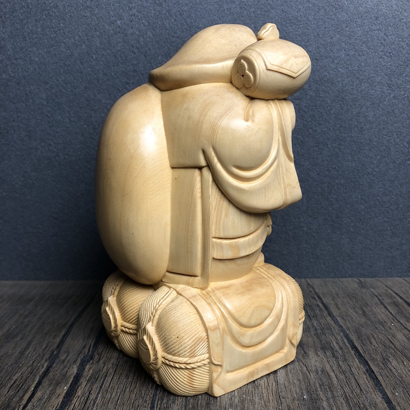 Hand Carved Hinoki Wood Daikok - Woodworking Japanese recension och pris
