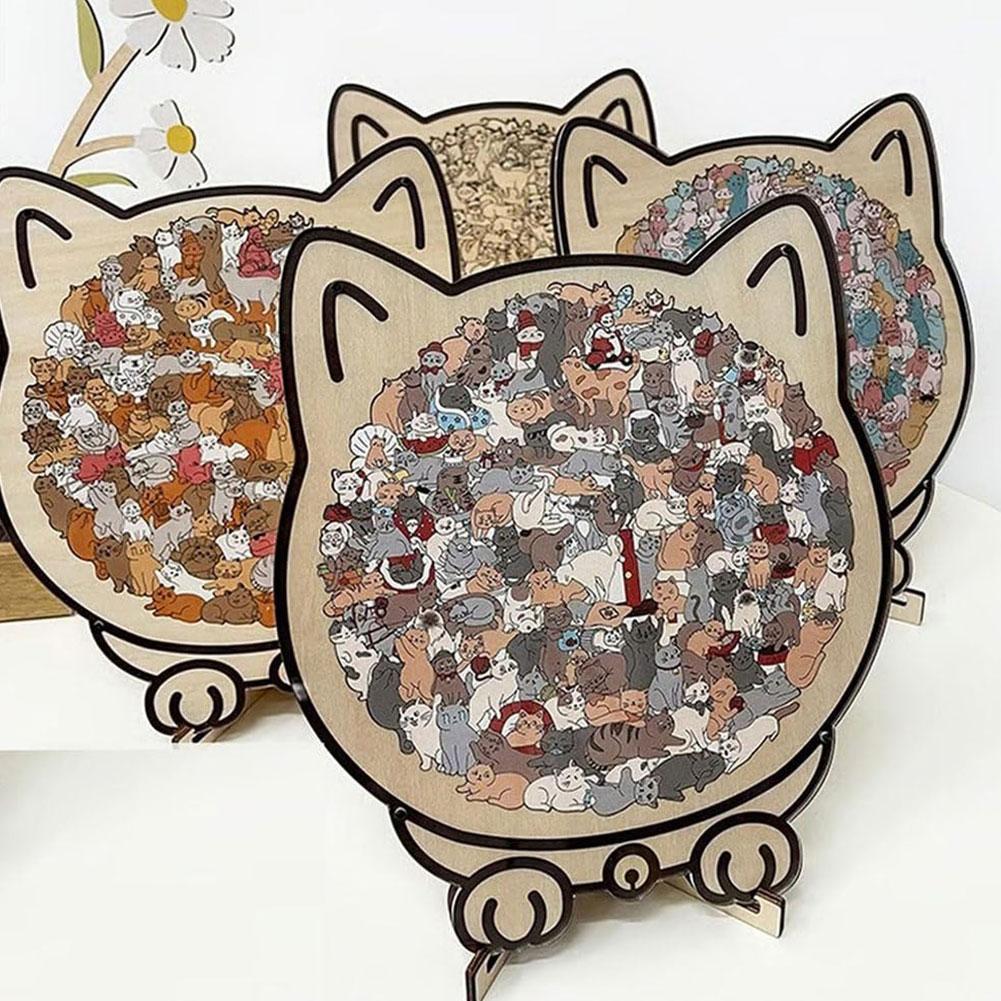 50-135pcs Morandi-Colored Cat  - Woodworking Jigsaw recension och pris