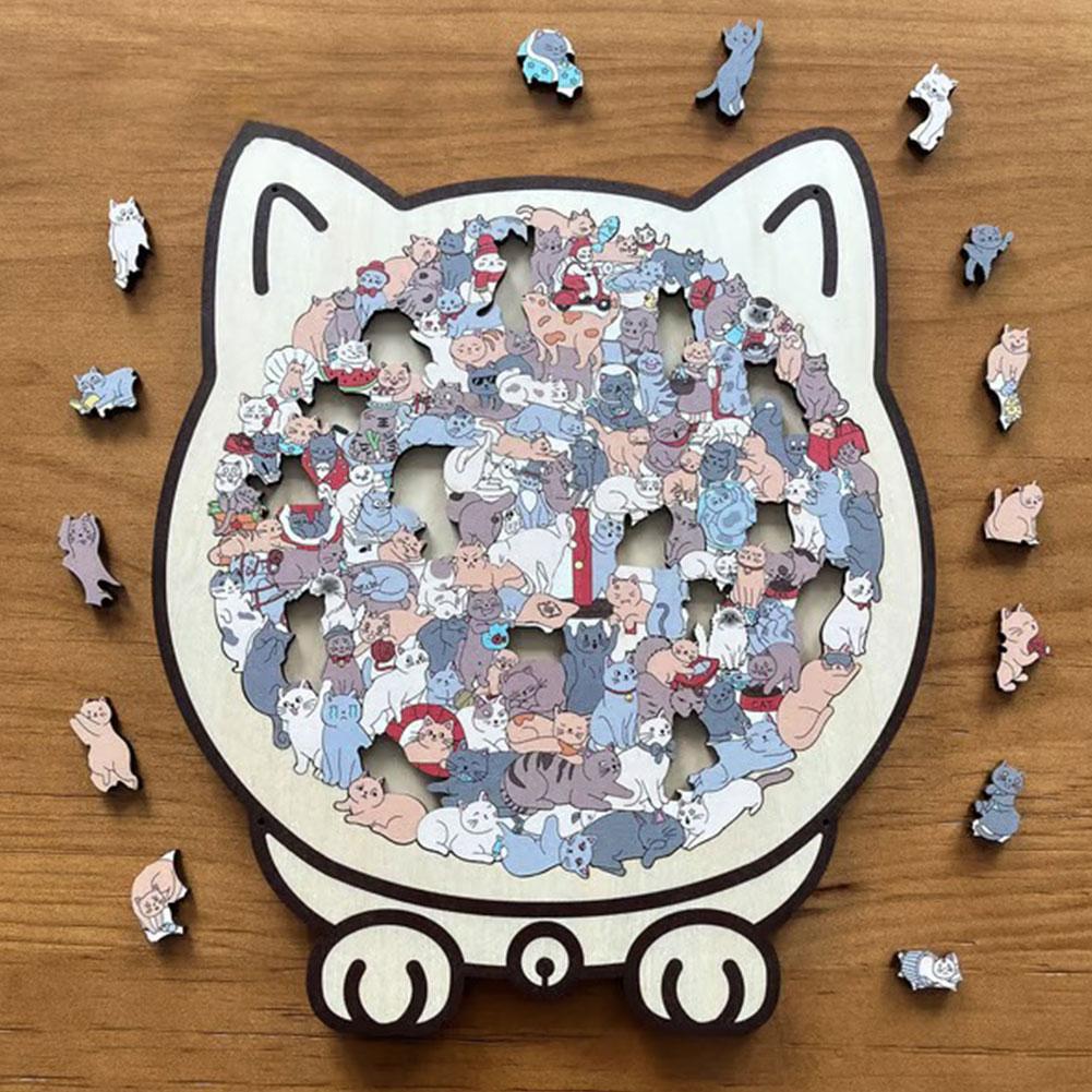50-135pcs Morandi-Colored Cat  - Woodworking Jigsaw recension och pris